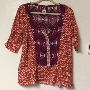 Akemi & Kim Anthropologie top, 1/2 sleeve top